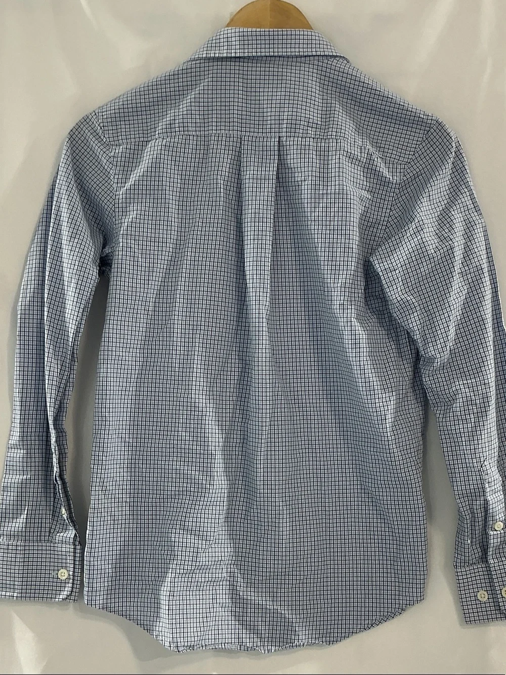 Ralph Lauren Blue and White Checked Button-Down Shirt
